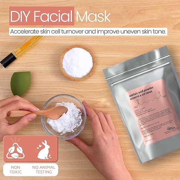 Azelaic Acid Powder (2 Oz / 56 Gram) 99.9% Azelaic Acid Fine Powder for Making DIY Azelaic Acid Cream, Gel and Azelaic Acid Serum by Talsen Chemicals - Image 6