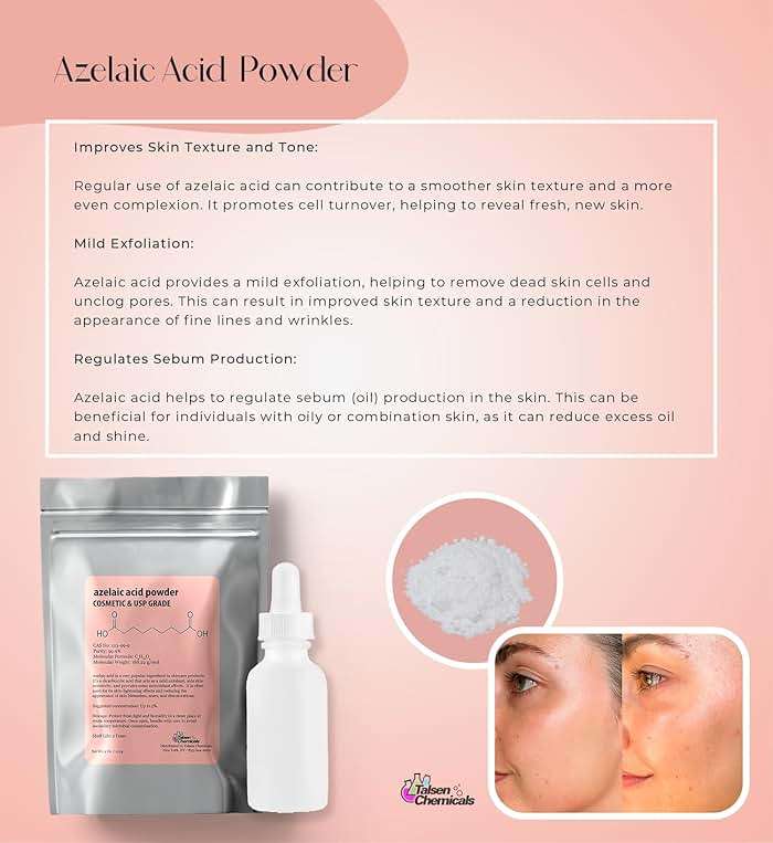 Azelaic Acid Powder (2 Oz / 56 Gram) 99.9% Azelaic Acid Fine Powder for Making DIY Azelaic Acid Cream, Gel and Azelaic Acid Serum by Talsen Chemicals - Image 9