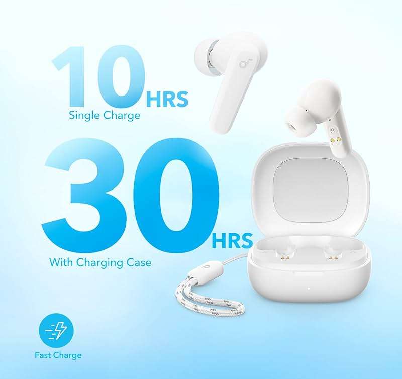 Soundcore by Anker P20i True Wireless Earbuds, 10mm Drivers with Big Bass, Bluetooth 5.3, 30H Long Playtime, Water-Resistant, 2 Mics for AI Clear Calls, 22 Preset EQs, Customization (White) - Image 4