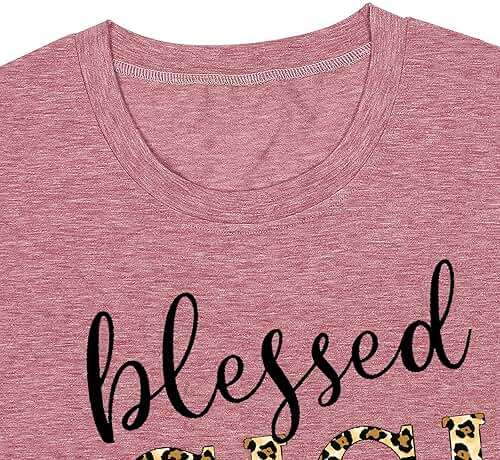 Blessed Gigi Shirts for Grandma T-Shirt Women Leopard Print Graphic Tshirts Tops Mimi Gigi Tees Shirt - Image 5