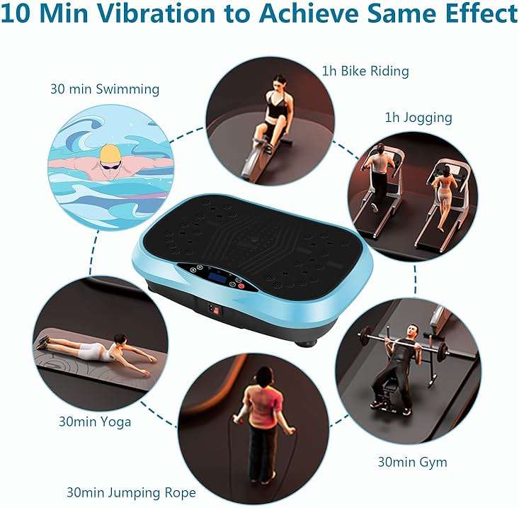 YOKELE Vibration Plate Exercise Machine - Full Body Workout Vibration Platform with Loop Bands & Remote Control for Home Fitness & Weight Loss & Muscle Toning - Image 2