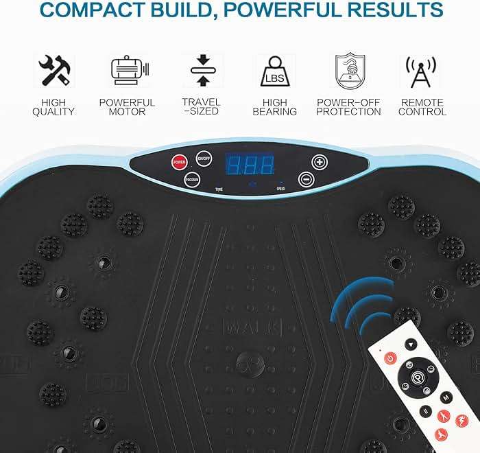 YOKELE Vibration Plate Exercise Machine - Full Body Workout Vibration Platform with Loop Bands & Remote Control for Home Fitness & Weight Loss & Muscle Toning - Image 5