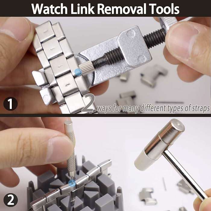 Watch Repair Kit, GLDCAPA Professional Watch Battery Replacement Kit, Watch Repair Tools with Carrying Case, Watch Link Removal Tool Kit, Watch Case Opener, Watch Press Set with 60pcs Watch Battery - Image 4
