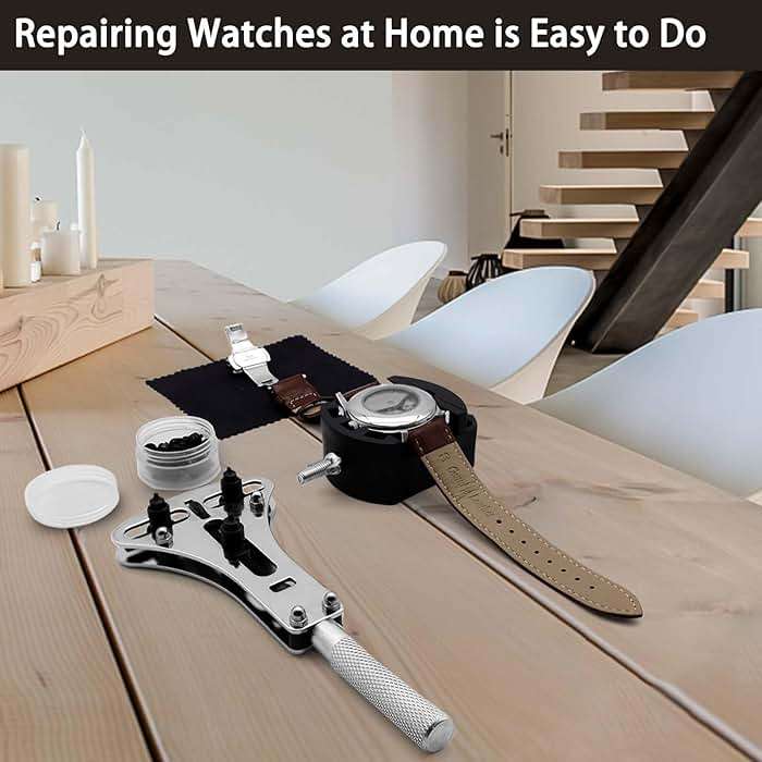 Watch Repair Kit, GLDCAPA Professional Watch Battery Replacement Kit, Watch Repair Tools with Carrying Case, Watch Link Removal Tool Kit, Watch Case Opener, Watch Press Set with 60pcs Watch Battery - Image 6