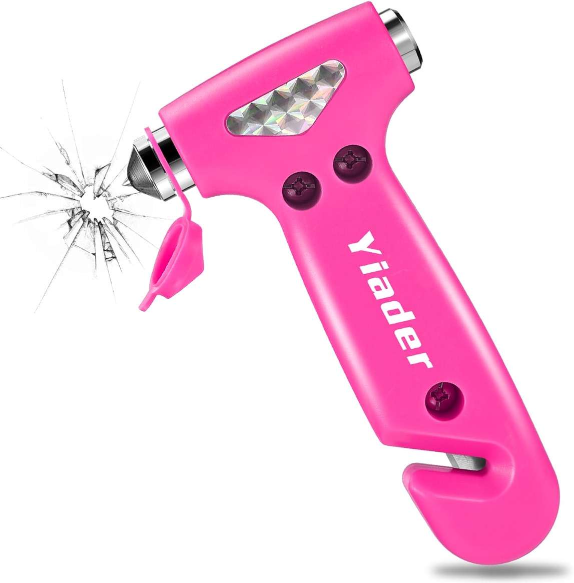 Yiader Window Breaker, 3-in-1 Emergency Escape Tool with Car Window Breaker and Seatbelt Cutter, Car Safety Hammer Car Essentials Tool for Women - Image 8