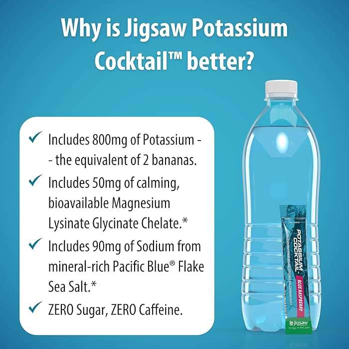Jigsaw Health Potassium Cocktail | Formerly Pickleball Cocktail | Blue Raspberry Flavor | 60 Servings (Packets) - Image 6