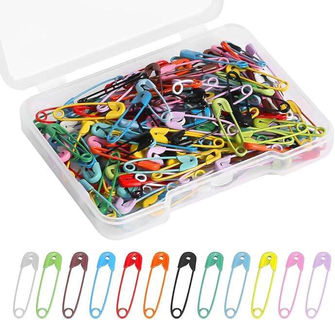 150pcs Safety Pins, 19mm Mini Safety Pins for Clothes Metal Safety Pin for Clothing Sewing Handicrafts Jewelry Making (Colorful) - Image 1
