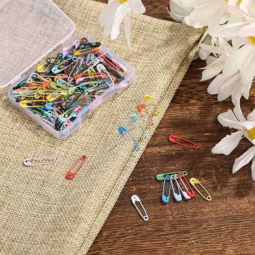 150pcs Safety Pins, 19mm Mini Safety Pins for Clothes Metal Safety Pin for Clothing Sewing Handicrafts Jewelry Making (Colorful) - Image 6