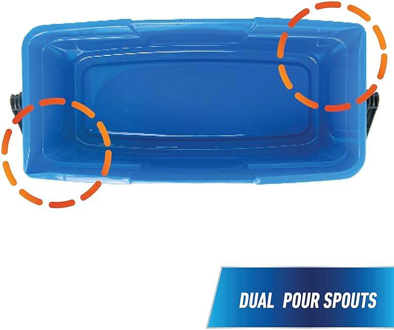 Unger Professional 3 Gallon Bucket – Compact Cleaning Bucket, Comfort-Grip Handle, 2 Pour Spouts, Portable Cleaning Supplies, Plastic Mop Bucket for Floor, Window & Household Cleaning - Image 2