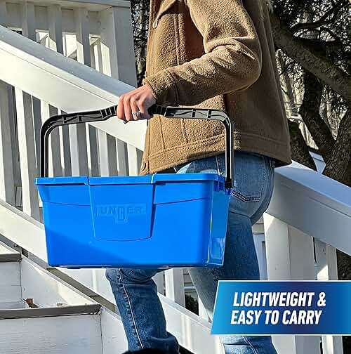 Unger Professional 3 Gallon Bucket – Compact Cleaning Bucket, Comfort-Grip Handle, 2 Pour Spouts, Portable Cleaning Supplies, Plastic Mop Bucket for Floor, Window & Household Cleaning - Image 5