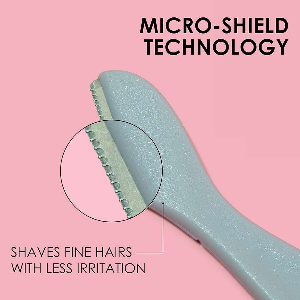 JAPONESQUE Mini Touch Up Razors - Travel Size Dermaplaning Tool Set - 3 Piece Mini Travel Razor Kit, One Blade Fixed Dermaplane Razor For Women - Image 3