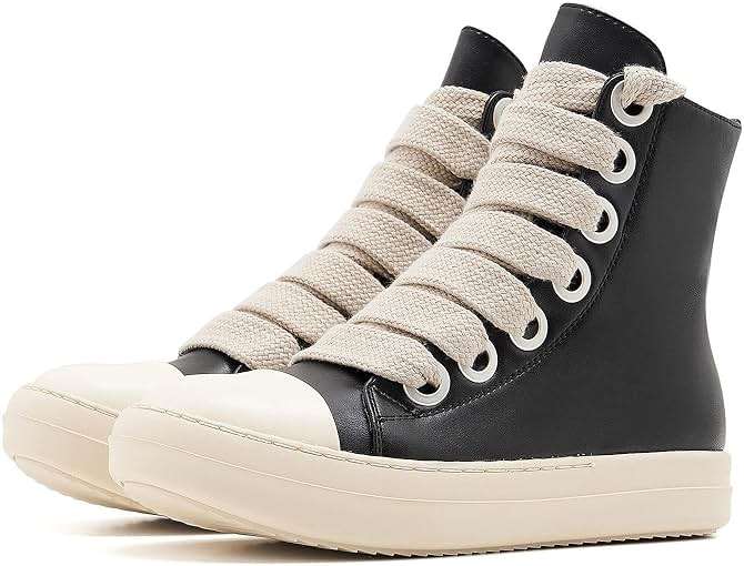 ATBELL Womens High Top Sneakers Jumbo Lace-up Platform Comfort Trainers Thick Soles Walking Casual Shoes - Image 1