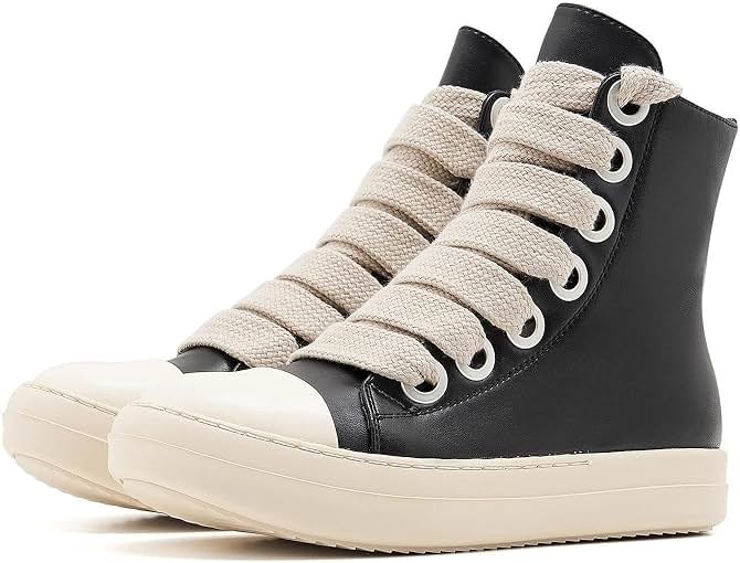 ATBELL Womens High Top Sneakers Jumbo Lace-up Platform Comfort Trainers Thick Soles Walking Casual Shoes - Product Image