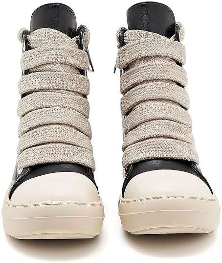 ATBELL Womens High Top Sneakers Jumbo Lace-up Platform Comfort Trainers Thick Soles Walking Casual Shoes - Image 7