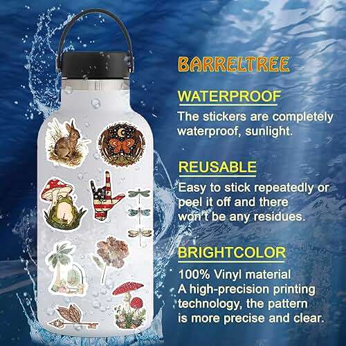 300 PCS Vintage Stickers, Aesthetic Waterproof Vinyl Stickers for Scrapbook Journaling Planners and Journals, Cottagecore Retro Sticker Pack for Water Bottles Laptop, Scrapbooking Supplies for Adults - Image 4