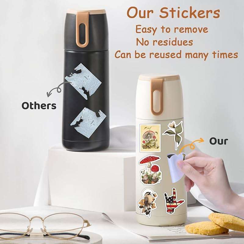 300 PCS Vintage Stickers, Aesthetic Waterproof Vinyl Stickers for Scrapbook Journaling Planners and Journals, Cottagecore Retro Sticker Pack for Water Bottles Laptop, Scrapbooking Supplies for Adults - Image 6