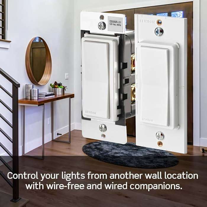 Leviton Decora Smart Switch, Wi-Fi 2nd Gen, Neutral Wire Required, Works with Matter, My Leviton, Alexa, Google Assistant, Apple Home/Siri & Wired or Wire-Free 3-Way, D215S-1RW, White - Image 6