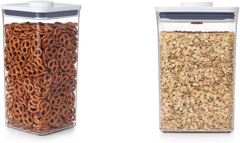 OXO Good Grips POP Container Big Square Bundle - Tall 6 Qt and Medium 4.4 Qt Airtight Food Storage - Image 1