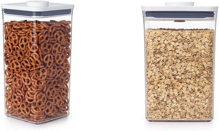 OXO Good Grips POP Container Big Square Bundle - Tall 6 Qt and Medium 4.4 Qt Airtight Food Storage - Product Image