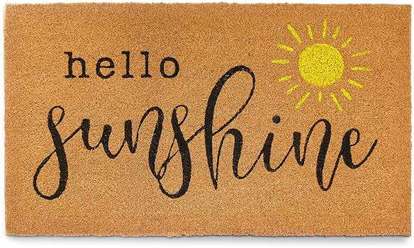 Hello Sunshine Door Mat 30x17 Inch, Sunshine Rug, Hello Front Doormat for Covered Outdoor Area, Summer Welcome Mat w/Non-Slip PVC Backing - Image 8