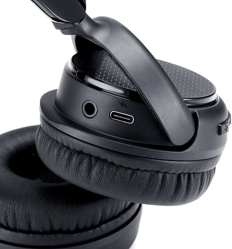 Amazon Basics Bluetooth On-Ear Headphones Wireless with Microphone, Deep Bass, 35 Hour Playtime, Foldable, Collapsible, Portable Travel Friendly, Black - Image 7