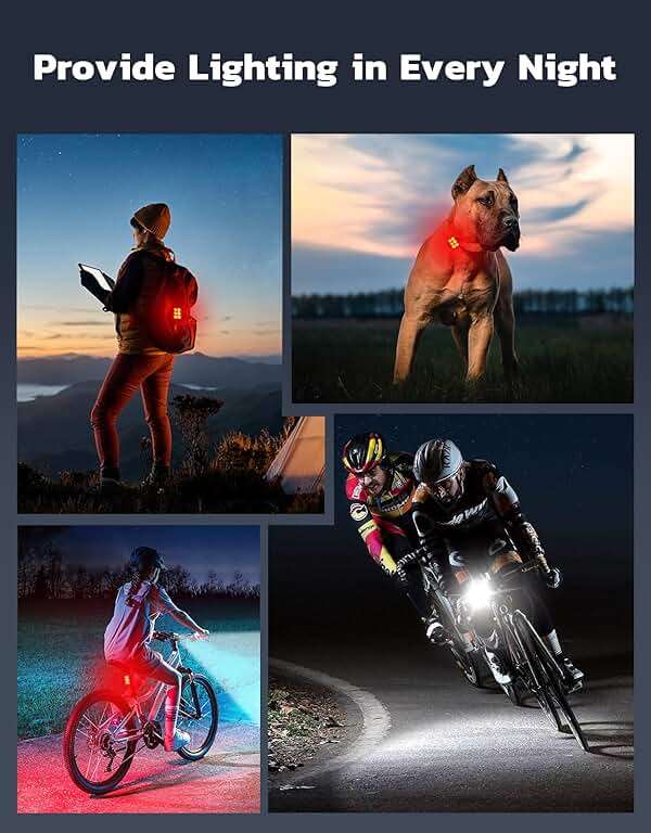 Zewdov Bike Lights for Night Riding, USB Rechargeable Bike Lights Front and Back, Waterproof IP65 Bicycle Light, 4+6 Modes Bike Headlight and Tail Light Set,1.5 Hrs Fast Charging, Easy to Install - Image 6