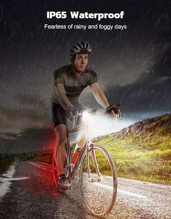 Zewdov Bike Lights for Night Riding, USB Rechargeable Bike Lights Front and Back, Waterproof IP65 Bicycle Light, 4+6 Modes Bike Headlight and Tail Light Set,1.5 Hrs Fast Charging, Easy to Install - Image 7