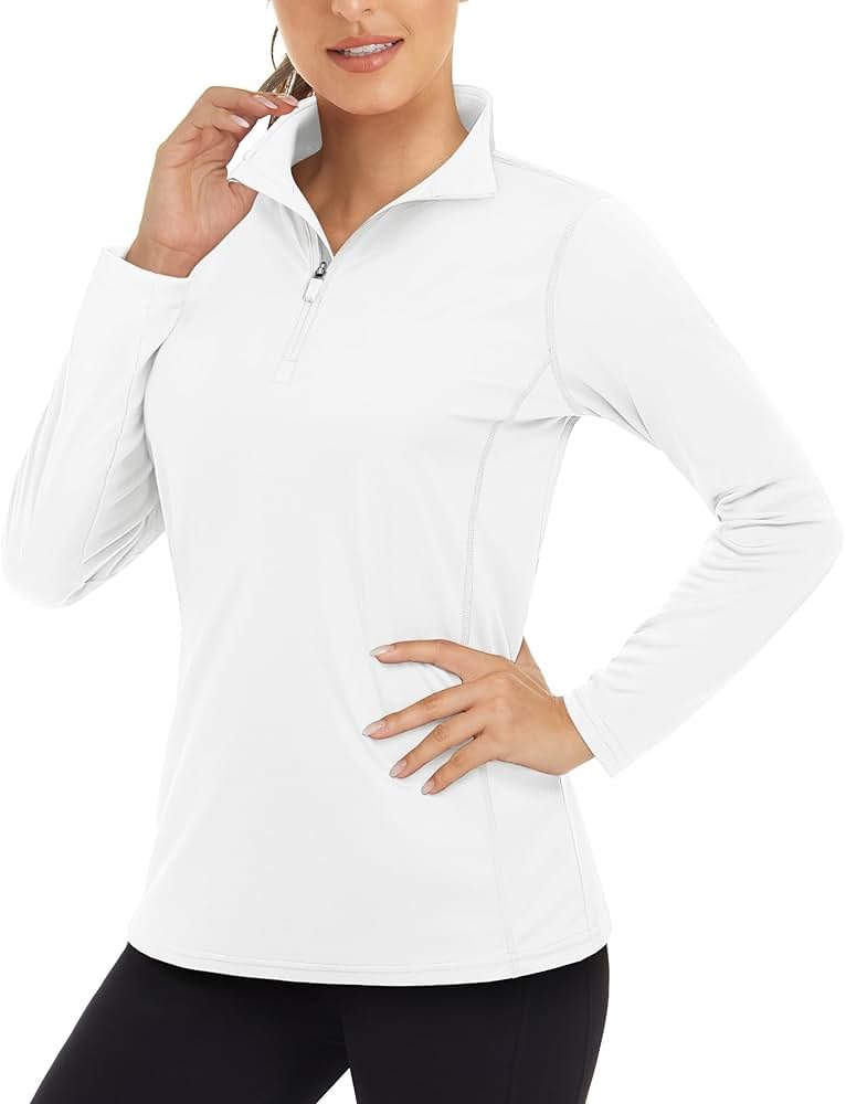Boladeci Women's UPF 50+ Sun Shirts 1/4 Zip Lightweight Long Sleeve Summer Tops UV Protection Quick Dry Golf Shirts - Product Image