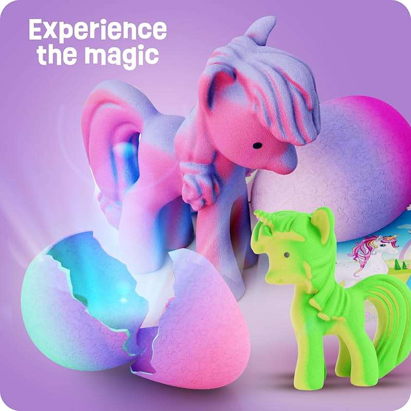 Dan&Darci Unicorn Hatching Surprise Eggs for Kids - Birthday Gift for Girls - 6 Pack Grows 600% - Toys for Girls 3-8 - Party Favors for 3+ Year Old Girl - Gifts for Ages 3 4 5 6 7 8 - Image 7