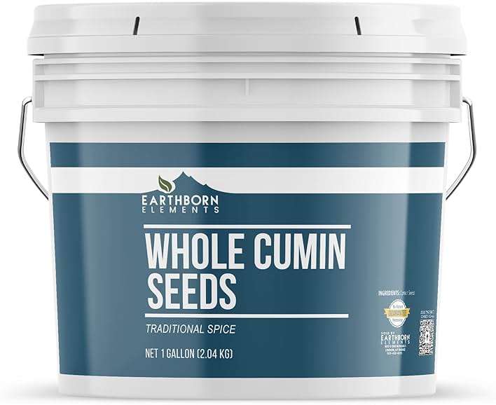 Earthborn Elements Whole Cumin Seeds 1 Gallon Bucket, Aromatic Spice, Warm Flavor - Image 1