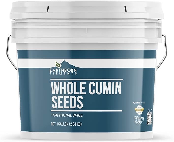 Earthborn Elements Whole Cumin Seeds 1 Gallon Bucket, Aromatic Spice, Warm Flavor - Product Image