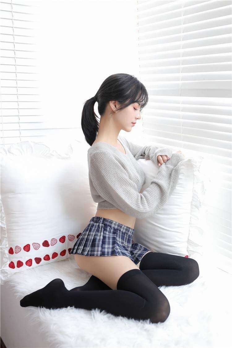 LICHMA Women Sexy Skirt Super Mini Pleated Plaid Role Play Schoolgirls Short Skirt Lingerie… - Image 6