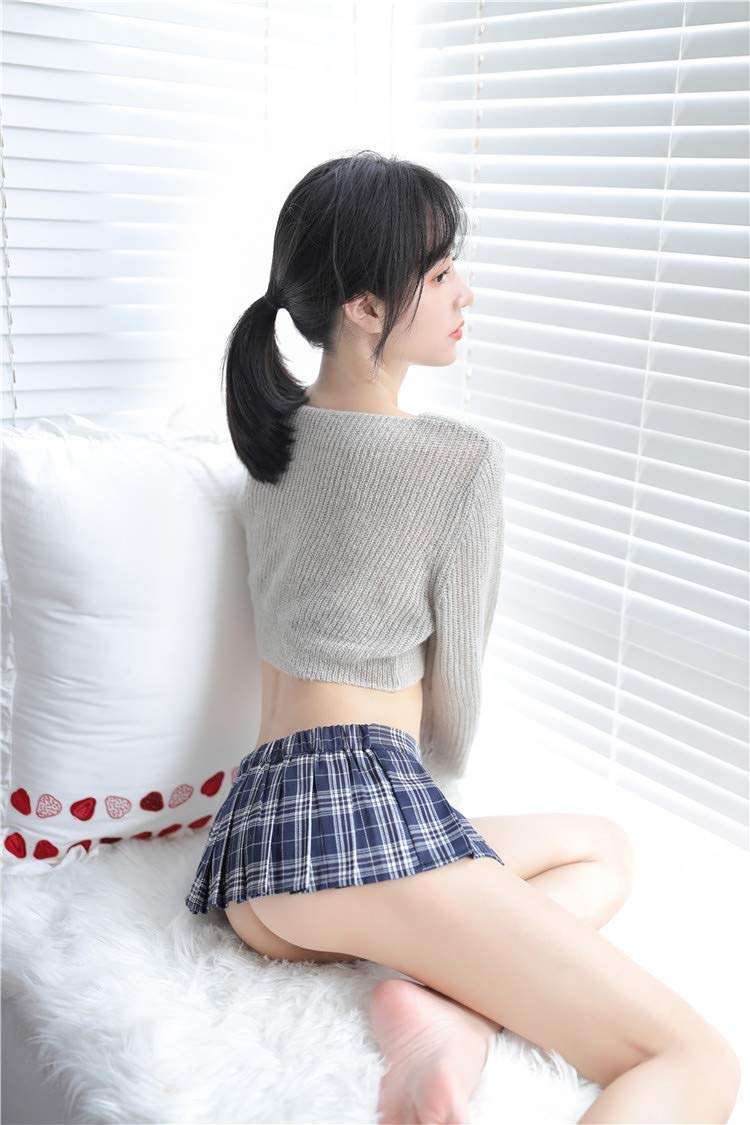 LICHMA Women Sexy Skirt Super Mini Pleated Plaid Role Play Schoolgirls Short Skirt Lingerie… - Image 9