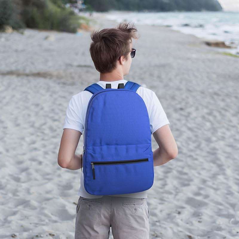 10 Pack Bulk Backpacks, Wholesale 17-Inch Lightweight Bookbags for Kids, Adults, School, Classroom, Travel, Gym Supplies with 1 Large, 1 Small Pocket, Perfect for Events, Corporate Bundles, Mix - Image 2