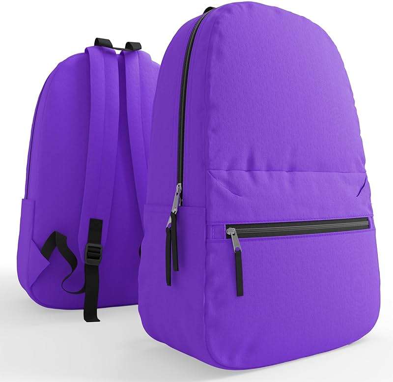 10 Pack Bulk Backpacks, Wholesale 17-Inch Lightweight Bookbags for Kids, Adults, School, Classroom, Travel, Gym Supplies with 1 Large, 1 Small Pocket, Perfect for Events, Corporate Bundles, Mix - Image 8