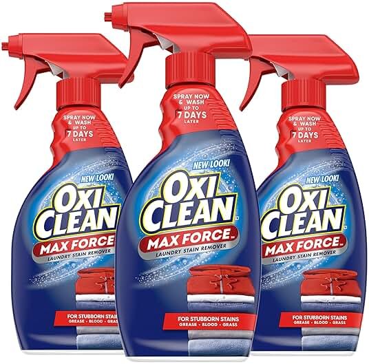 OxiClean Max Force Laundry Stain Remover Spray, Newborn & Baby Essentials, Stain Treater, 12 fl oz, 3-Pack - Product Image