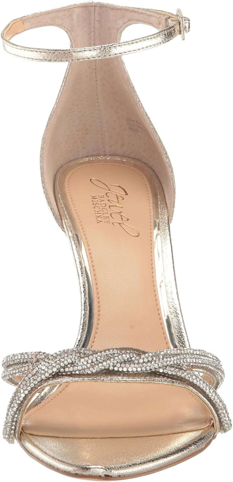 Jewel Badgley Mischka Vani Glitter Straps Stiletto Heels - Image 2