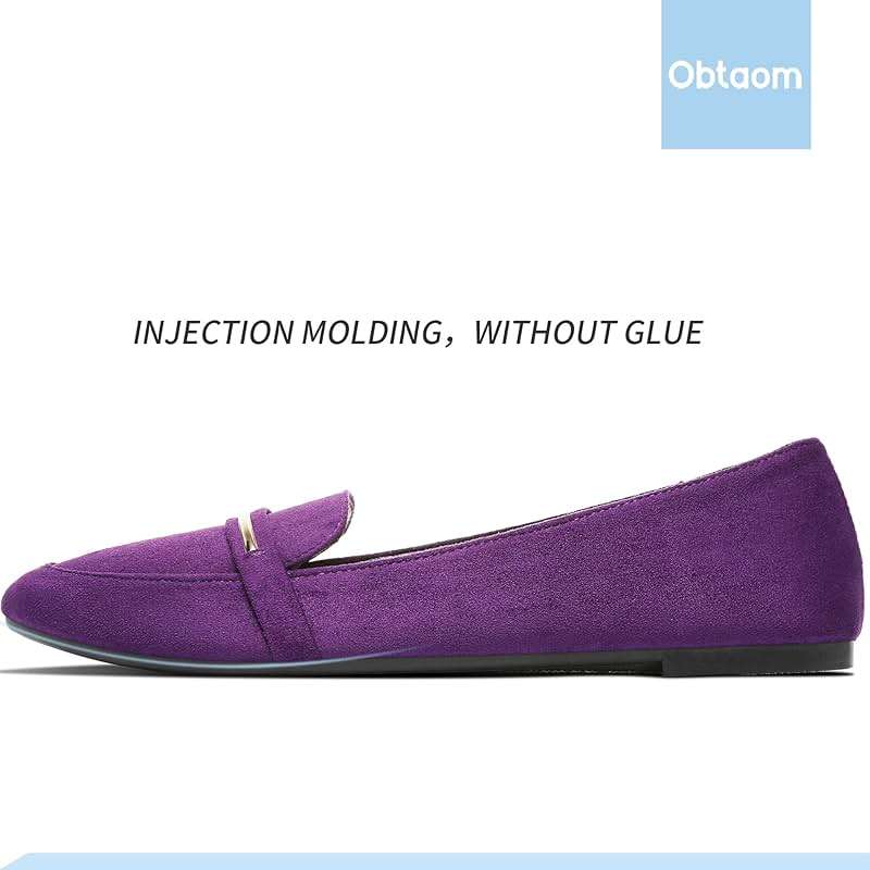 Obtaom Women's Pointy Toe Loafer Flat Comfortable Faux Suede Work Shoes,Cute Penny Loafer Slip On Ballet Flat - Image 2