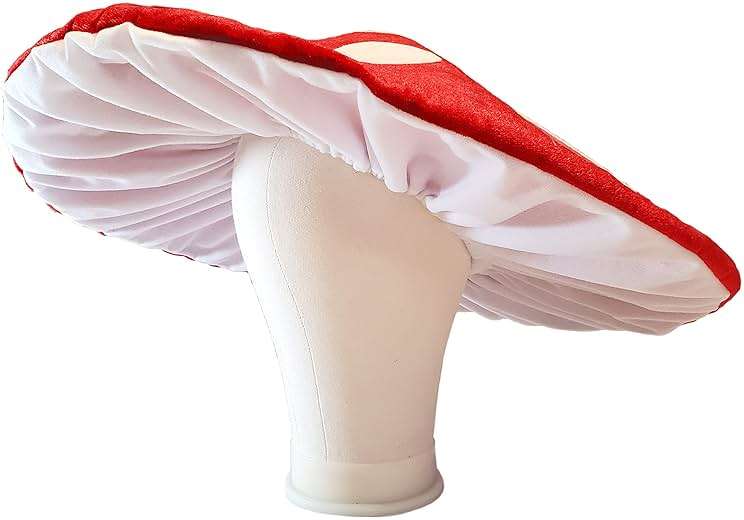 Dreamstall Original Mushroom Hat Costume Cosplay Accessory Hat Cap, Red with White Dots, Oversized and Holds Shape - Image 3