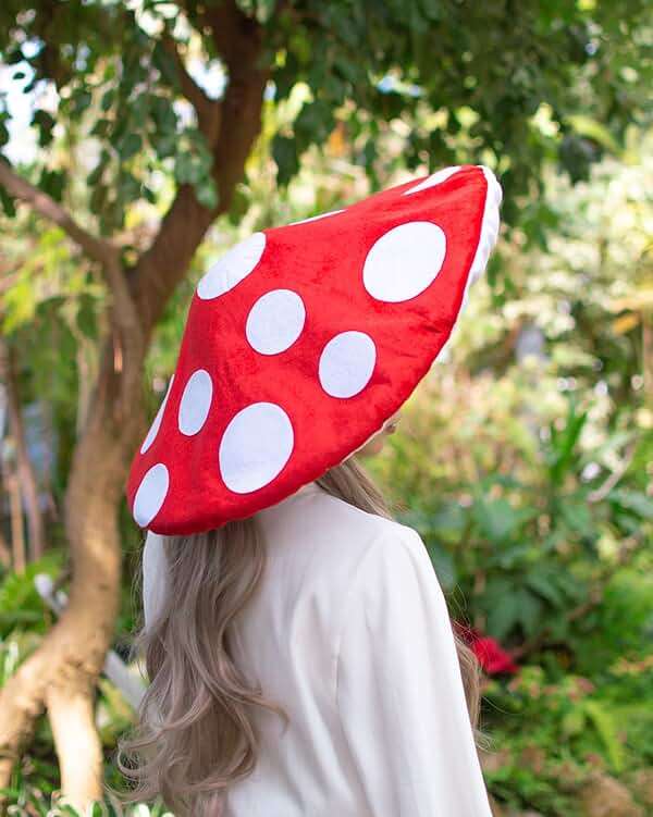 Dreamstall Original Mushroom Hat Costume Cosplay Accessory Hat Cap, Red with White Dots, Oversized and Holds Shape - Image 6