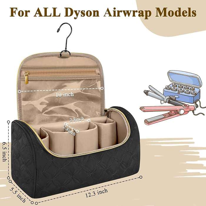 Mancro Travel Storage Case Organizer Compatible with Dyson Airwrap, Hair Dryer, 4 Curling Barrels, 2 Smoothing Brushes, Volumizing Brush, Lightweight Travel Carrying Case for Hair Curler Accessories - Image 2