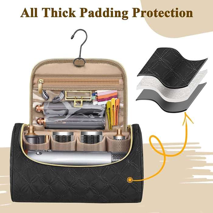 Mancro Travel Storage Case Organizer Compatible with Dyson Airwrap, Hair Dryer, 4 Curling Barrels, 2 Smoothing Brushes, Volumizing Brush, Lightweight Travel Carrying Case for Hair Curler Accessories - Image 3