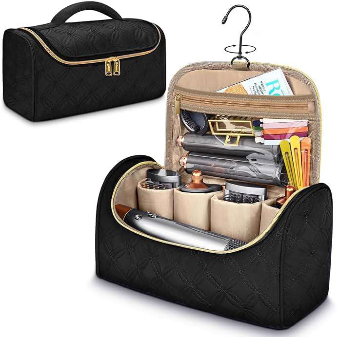 Mancro Travel Storage Case Organizer Compatible with Dyson Airwrap, Hair Dryer, 4 Curling Barrels, 2 Smoothing Brushes, Volumizing Brush, Lightweight Travel Carrying Case for Hair Curler Accessories - Image 9