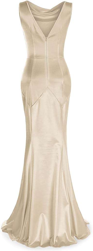 MUXXN Women's 30s Brief Elegant Mermaid Sleeveless Gowns Formal Evening Dress - Image 2