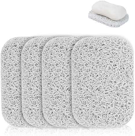 Jephen 4pcs Soap Lifting Pads for Soap Dish,Bars soap Holder for Shower Kitchen Bathroom Travel Hotel Cleaning Supplies - Image 1