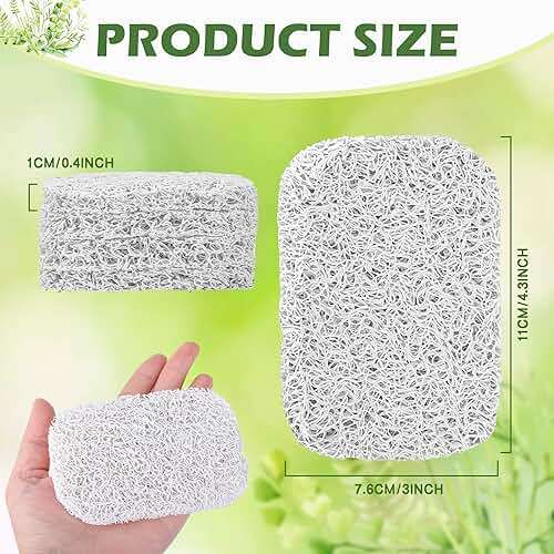 Jephen 4pcs Soap Lifting Pads for Soap Dish,Bars soap Holder for Shower Kitchen Bathroom Travel Hotel Cleaning Supplies - Image 3