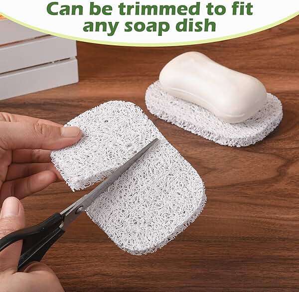 Jephen 4pcs Soap Lifting Pads for Soap Dish,Bars soap Holder for Shower Kitchen Bathroom Travel Hotel Cleaning Supplies - Image 5