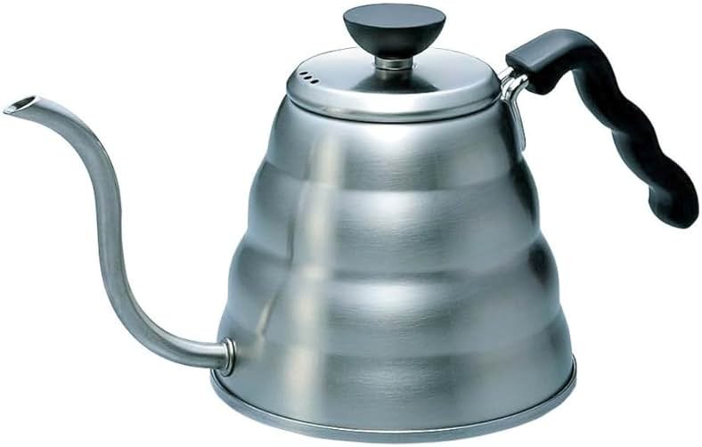 Hario V60 "Buono" Drip Kettle Stovetop Gooseneck Coffee Kettle 1.2L, Stainless Steel, Silver - Product Image