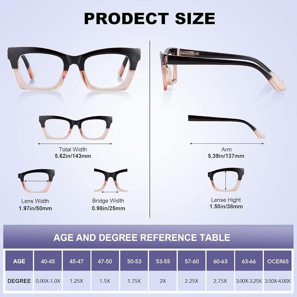 XXZQRYHN Reading Glasses for Women-Fashion 5 Pack Blue Light Blocking Readers with Spring Hinge Computer Eyeglasses - Image 3