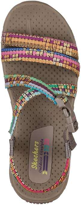 Skechers Women's Reggae Sew Me Boho Woven Strappy Slingback Sandal - Image 3